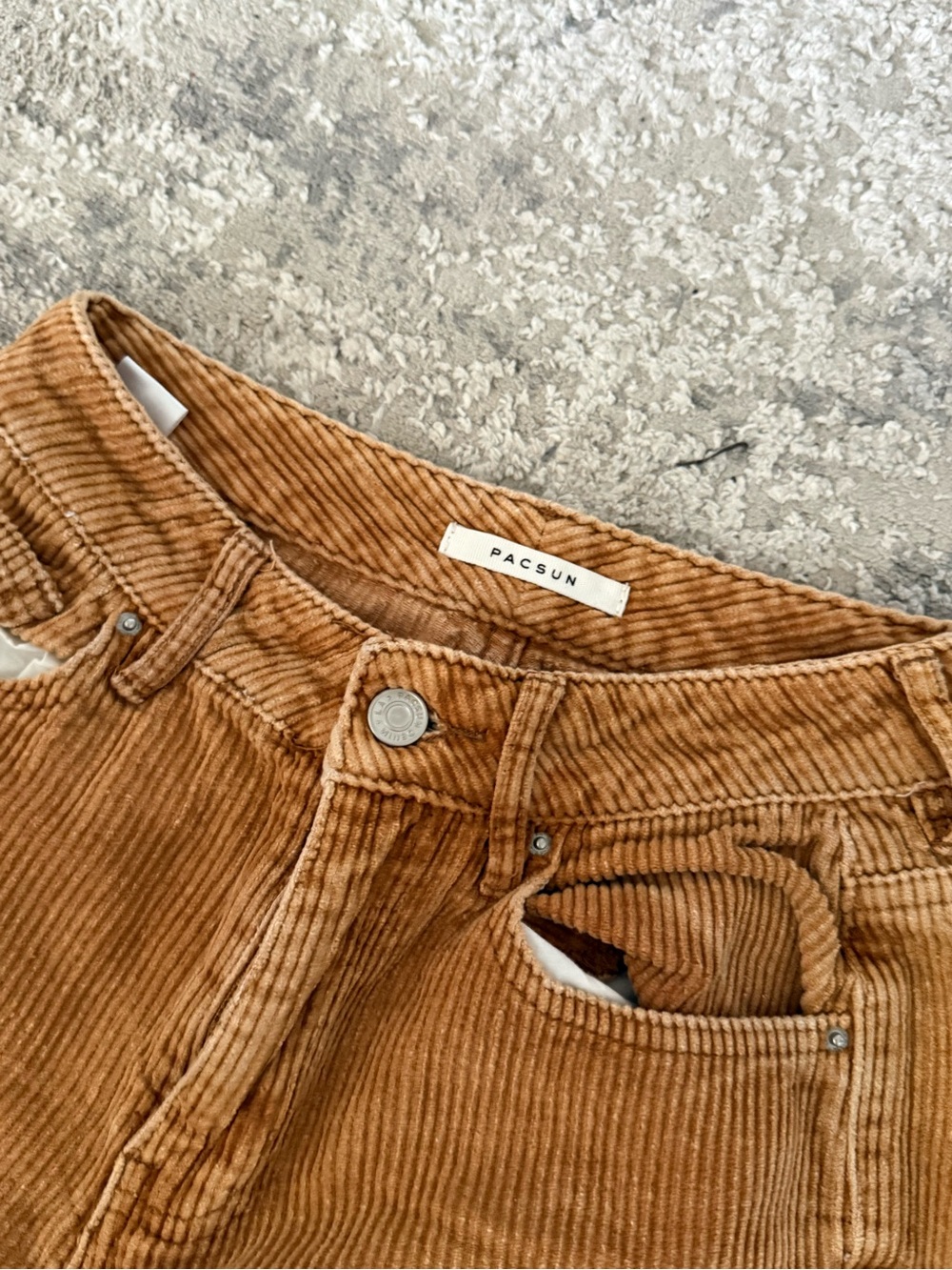 PacSun Corduroy High-Rise Pants in Caramel - Picture 2 of 4